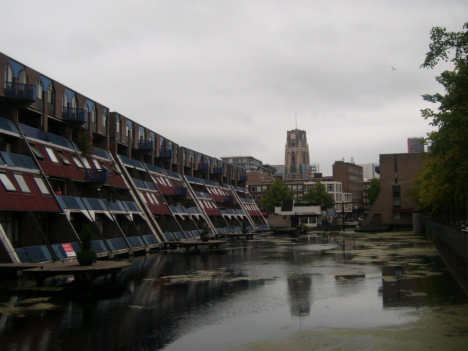 45.2. Szeregowce o ciekawym kształcie przy jednym z wielu kanałów Rotterdamu