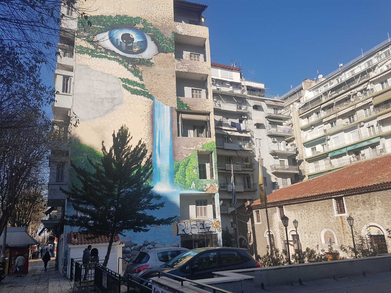 1. Mural w mieście Saloniki.