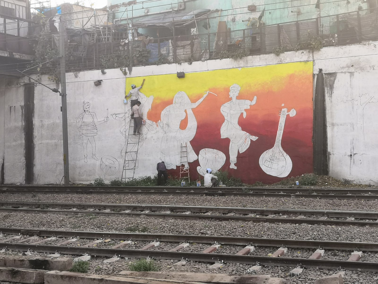 20. Mural w mieście Delhi.