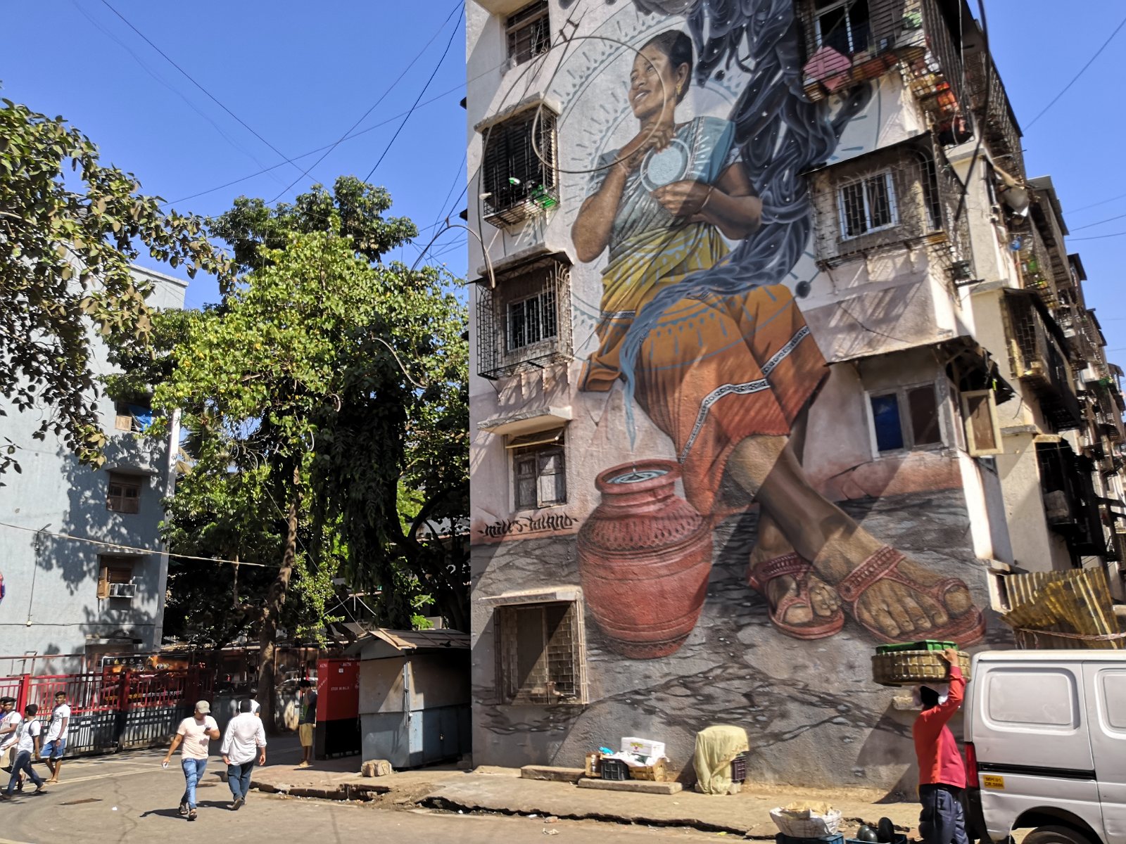 22. Mural w mieście Mumbaj.