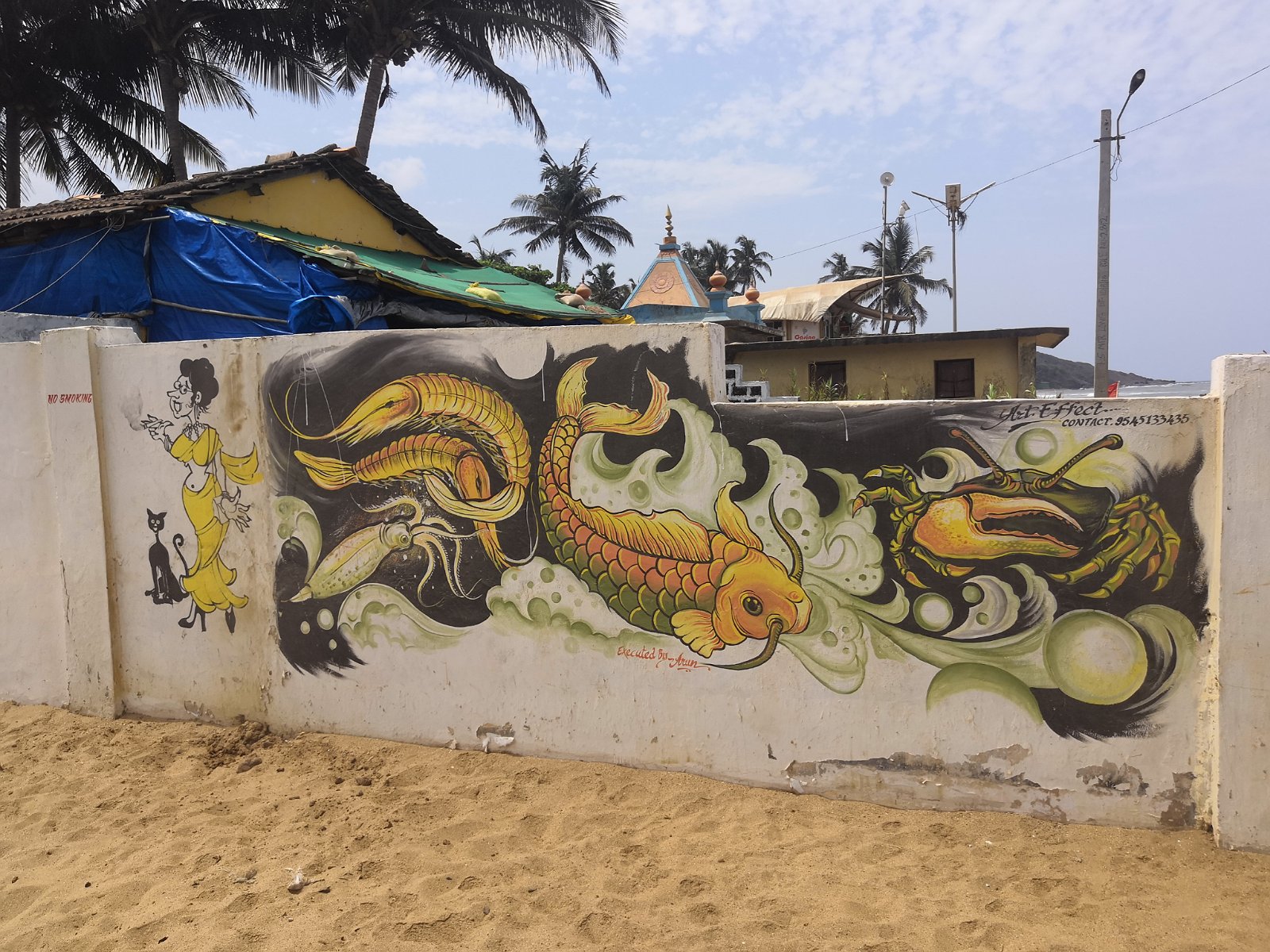 68. Mural w indyjskim stanie Goa.